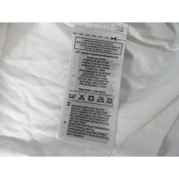 Adidas XL Big Boss Cropped Tee Shirt White Logo Ladies NWT Oversized Activewear - Picture 11 of 11